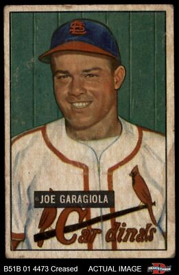#ad 1951 Bowman #122 Joe Garagiola Cardinals RC 1.5 FAIR $38.50