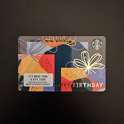 #ad Starbucks Happy Birthday #6164 2018 NEW COLLECTIBLE GIFT CARD $0 $3.25