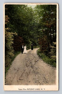 #ad Round Lake NY New York Scenic View Near Round Lake Antique Vintage Postcard $7.99