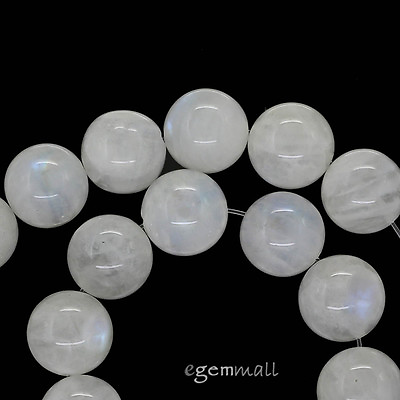 #ad 18 White Indian Moonstone Round Beads 11 11.5mm 8quot; #74222 $25.19