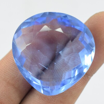 #ad Natural 77 Carat Brazilian Blue Topaz Pear Shape Loose Gemstone 31x31x13 mm $15.83