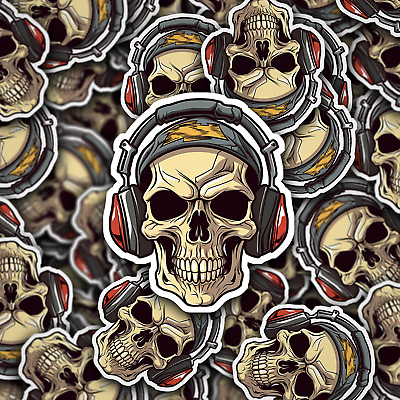 #ad Skull Vinyl Sticker A Bold Statement of Intrigue $5.50