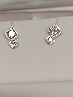 #ad JTV Vanna K for Bella Luce White Cubic Zirconia Platineve Earrings 5.03ctw $24.95
