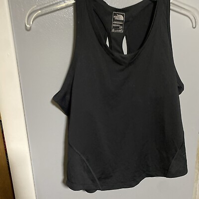 #ad The North Face Woman’s Size S Built In Bra Tank Tank Top Flash Dry Black $9.99