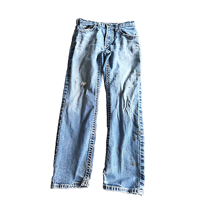 #ad Ariat Jeans Mens 30 x 32 Blue FR M3 Loose Fit Cotton Work Denim stains holes $15.00