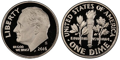 #ad 2016 S Clad Roosevelt Dime Deep Cameo Proof $7.95