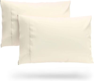 #ad Premium 100% Egyptian Cotton 800 Thread Count Ivory Solid Luxury Pillowcases $228.00