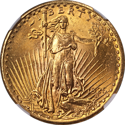 #ad 1926 P Saint Gaudens Gold $20 NGC MS64 Superb Eye Appeal Strong Strike $2886.00