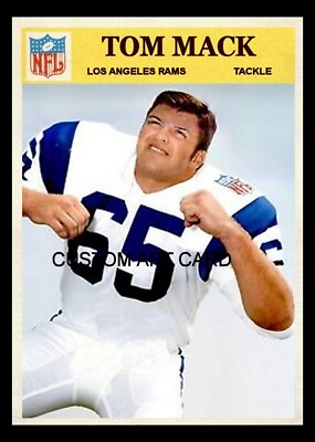 #ad Tom Mack Los Angeles Rams 1966 Style Custom Football Art Card $6.30