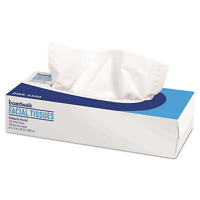 #ad Facial Tissue 2 Ply White Flat Box 100 Sheets Box 30 Boxes Carton $23.06