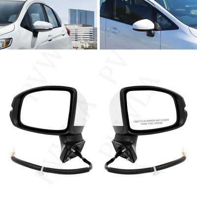 #ad For Honda Fit 2015 2020 White Painted Mirror Assembly Leftamp;Right Side Pair $147.99