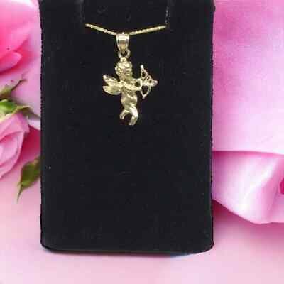 #ad 10kt Yellow Gold Cupid w Bow and Arrow Charm 2.1 Grams Solid Gold $64.95