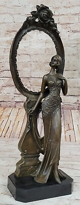 #ad Elegant Woman Real Bronze Picture Frame Artwork Handcrafted by Milo $174.50