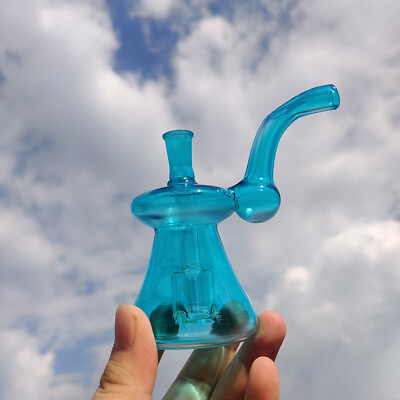Mini Blue Hookah Water Pipe Smoking Bong Glass Shisha Pipe Hookah Bowl $11.20