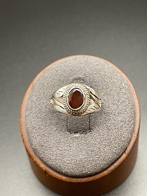 #ad Garnet 925 Sterling Silver Ring Size 5 $16.00