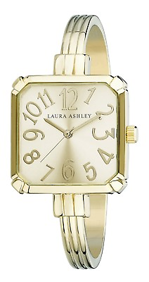 #ad Laura Ashley Stainless Steel Skinny Bangle Square Watch LA31024 $349.99