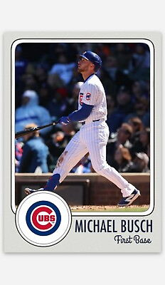 #ad Michael Busch Custom Chicago Cubs Baseball Card Limited Edition $9.49
