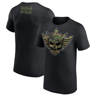 #ad Black Cody Rhodes Camo Skull T Shirt $20.99