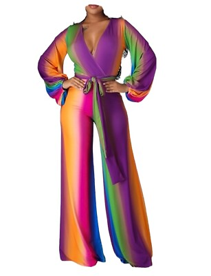 #ad Ladies Multi colored jumpsuit $70.00