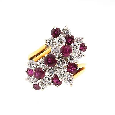 #ad Diamond amp; Ruby Cocktail Ring in 18K Gold $5120.50