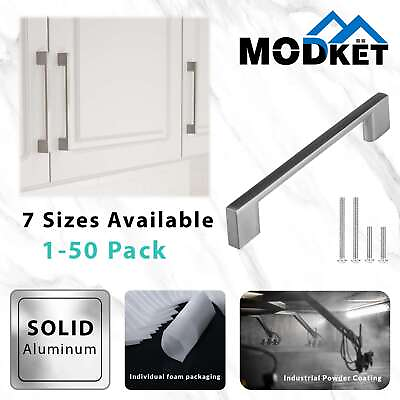 #ad Brushed Nickel Modern Cabinet Handles Bar Pulls Kitchen Bathroom Drawer Hardware $59.50