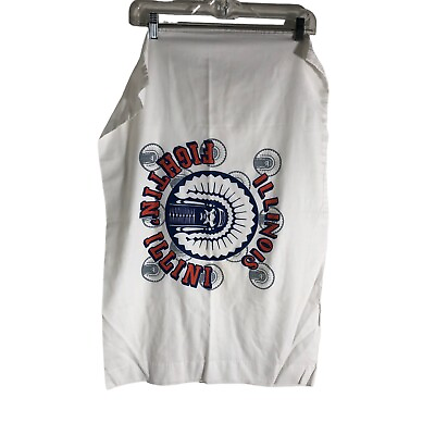 #ad Vintage Illinois Fighting Illini Pillowcase White Multi Standard $12.49