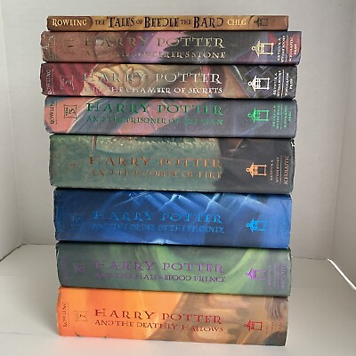 #ad Harry Potter Complete Series 1 7 Plus Beedle Bard Five 1st Printings HB $65.00