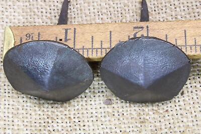 #ad Two 1 1 2quot; Rosehead Nails Large Round 1 1 4” HEAD Clavos Blacksmith made vintage $27.31