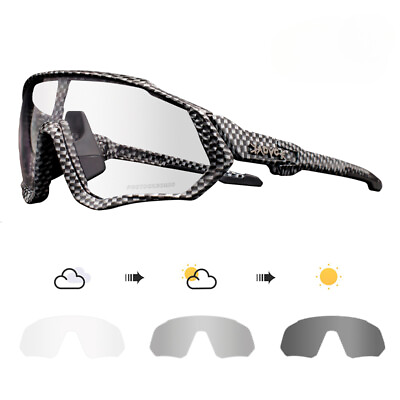 #ad Photochromic Sunglasses Men Cycling Sunglasses Sports Bike Glasses Women Goggles $19.93