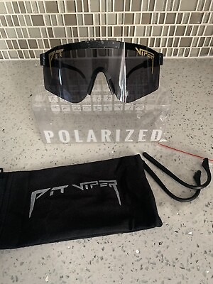 #ad Pit Viper Sunglasses The Exec Polarized Black And Gold $35.99