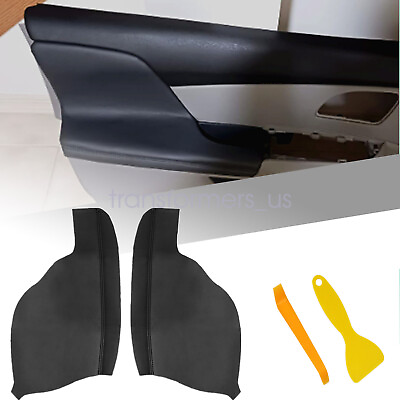 #ad 2pcs Door Armrest Replacement Cover Leather For Honda Odyssey 2011 2017 Black $10.39