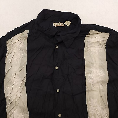 #ad Hallis River Short Sleeve Casual Button Up Shirt Adult Mens Size 2XLT Black $14.99
