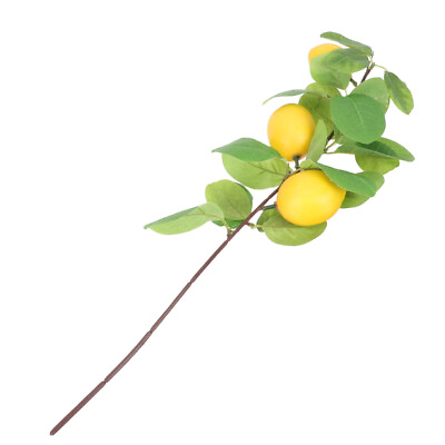 #ad House Ornaments Simulation Fruit Model Lemon Cuttings Branch Party Decoration $24.35