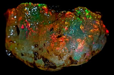 #ad 100% Natural Ethiopian Opal 143 Crt Multi Play Of Color Rough Gemstone {STREET 2 $278.99
