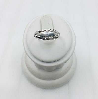 #ad Sterling Silver 925 Handcrafted Ring Size 8 $34.99