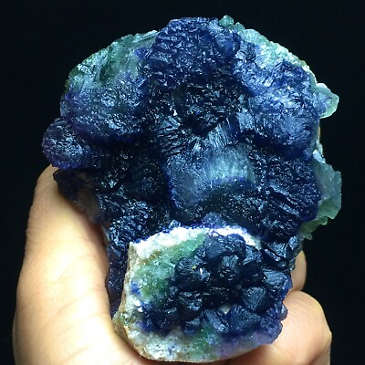 #ad 266g Rare Skeletal Crystal amp; Blue Fluorite Mineral Specimen China $40.70