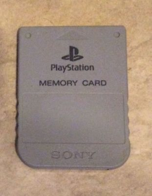 #ad Playstation 1 Official Sony Brand memory card in gray color one great shape PS1 $11.95