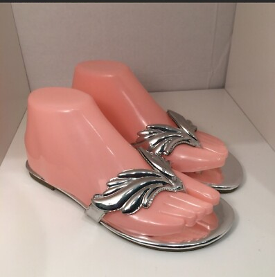 #ad Olivia Ferguson Silver Shoes Size 6 $40.00