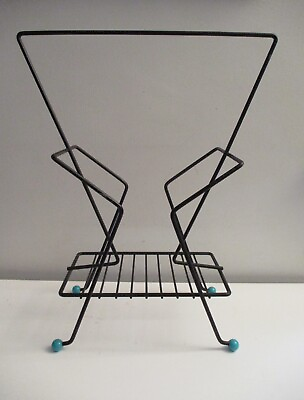 #ad Mid century Modern Wire LIFE LOOK Magazine Stand Rack Atomic Ranch Eichler Eames $79.99