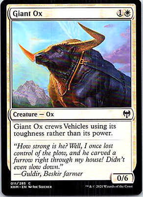 #ad Giant Ox Magic The Gathering Kaldheim Light Play $0.99