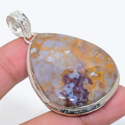 #ad Rock Fossil Gemstone Handmade 925 Sterling Silver Jewelry Pendant 2.29quot; $6.29