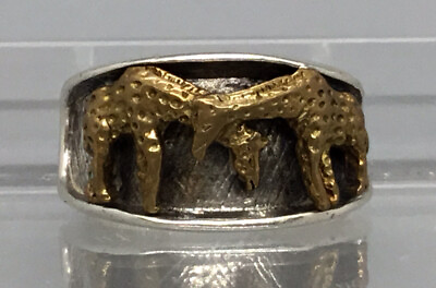 #ad Giraffe Ring OTT Sterling Silver Size 7 Signed $39.99