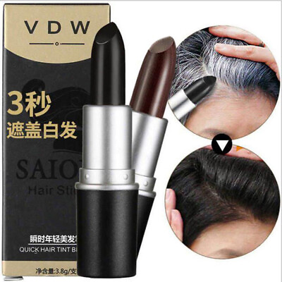 #ad Temporary Hair dye Instant Gray Root Coverage Hair Color Modify Cream Stick $1.85