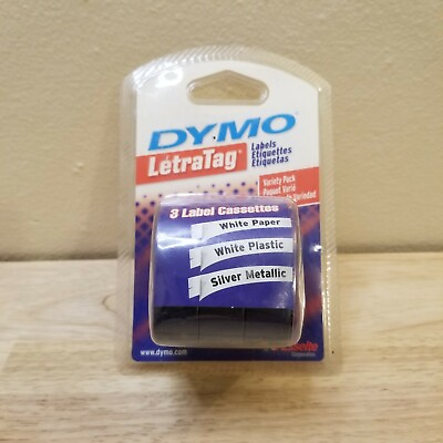 #ad New in Package DYMO LetraTag Label Refill Variety Pack 3 Cassettes 1 2 x 13 $9.99