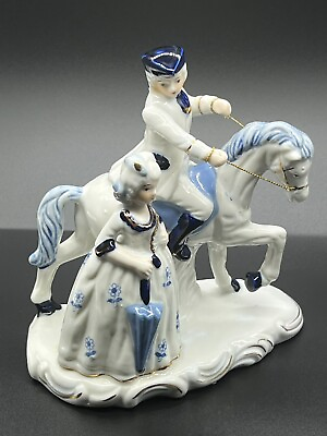#ad Vintage Deville Colonial Style Japanese Couple Porcelain Figurine $49.90