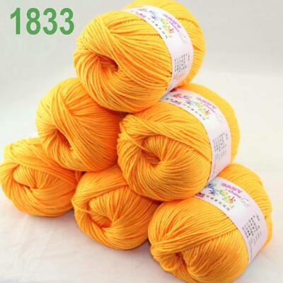 #ad Sale 6 SkeinsX50gr Soft Cashmere Silk Velvet Baby Hand Knitting Crochet Yarn 33 C $53.48
