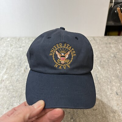#ad Navy Blue Gold US Navy Adjustable USN Embroidered Military Baseball Cap USA $12.95