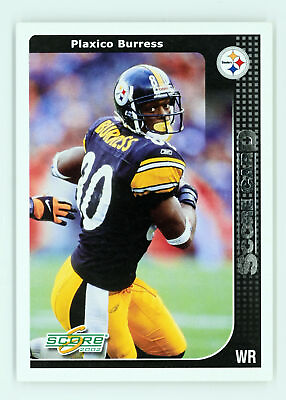 #ad 2002 Score #181 Plaxico Burress 400 Scorecard Pittsburgh Steelers $14.49