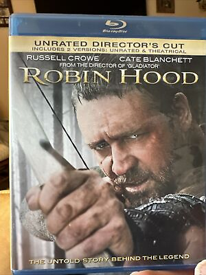#ad Robin Hood Two Disc Unrated Directors Blu ray Russell Crowe Cate Blanchett $4.95