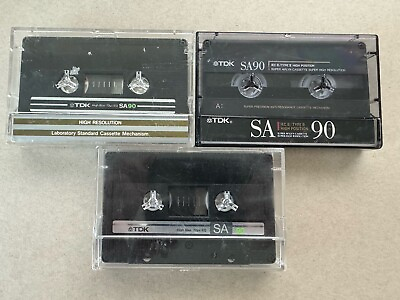 #ad 3 x TDK SA 90 Super Avilyn Cassette Tapes Pre Recorded Selling As Blank $14.98